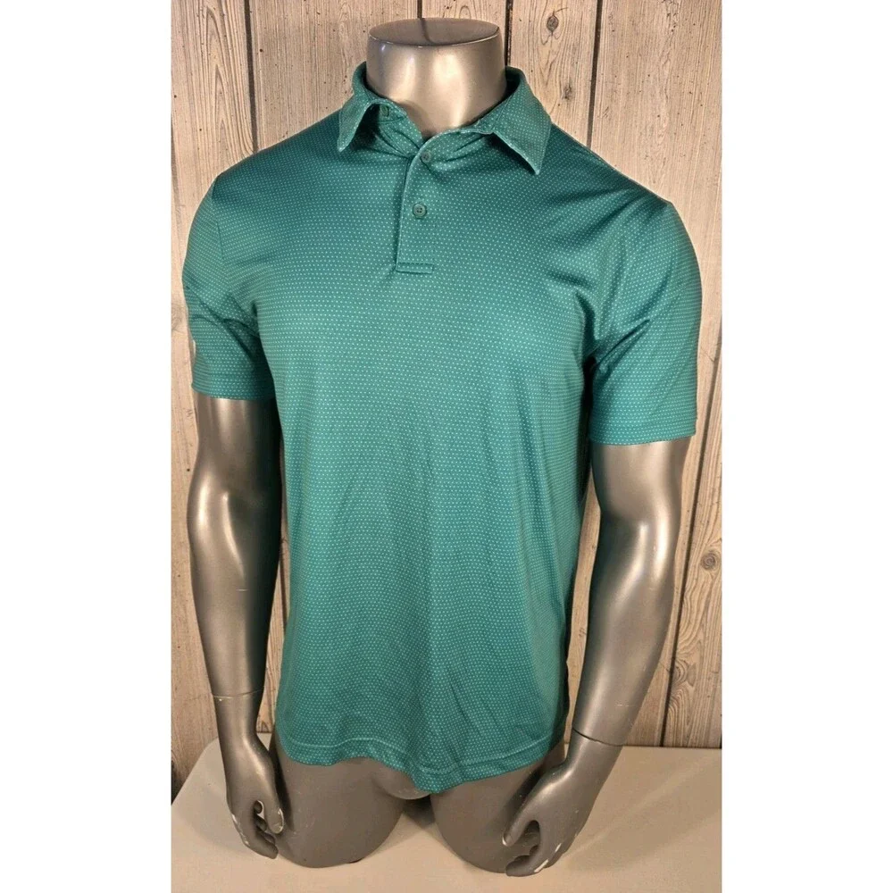 Rorie Whelan Golf Polo Green Polka Dots Size Large
